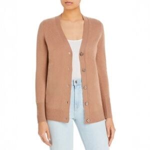 C By Designed Brand Cashmere Cardigan Sweater Size S Tan Grandpacore Msrp $188